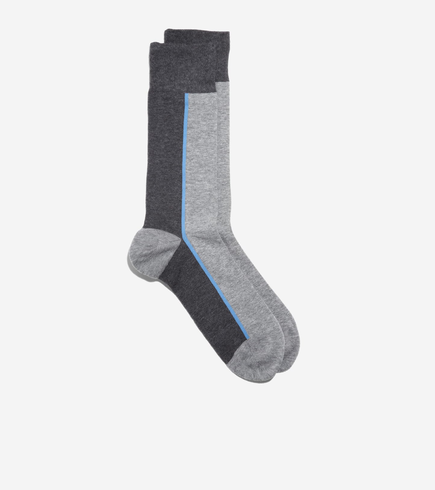 Men's Stripe Colorblock Dress Crew Socks in Grey | Cole Haan