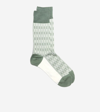 Men's Mod Stripe Dress Crew Socks in Green | Cole Haan
