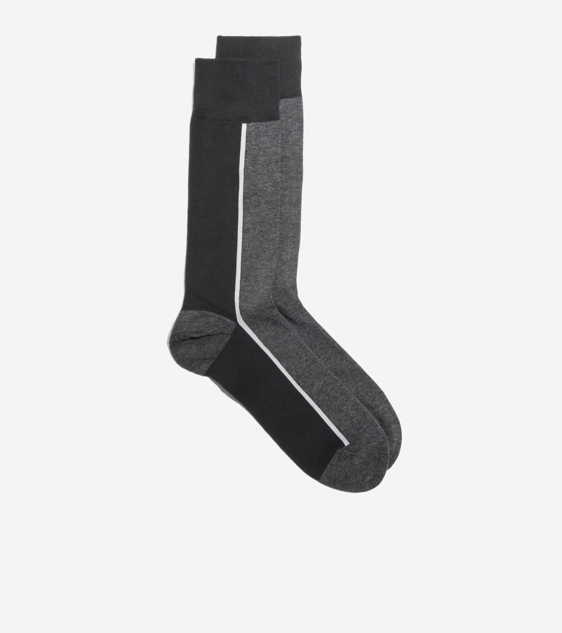 Men's Clocking Dress Crew Socks in Black | Cole Haan