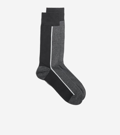 Men's Clocking Dress Crew Socks in Black | Cole Haan