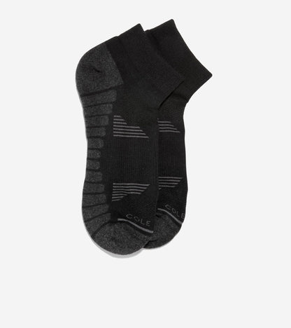Men's Performance Quarter Socks in Black | Cole Haan