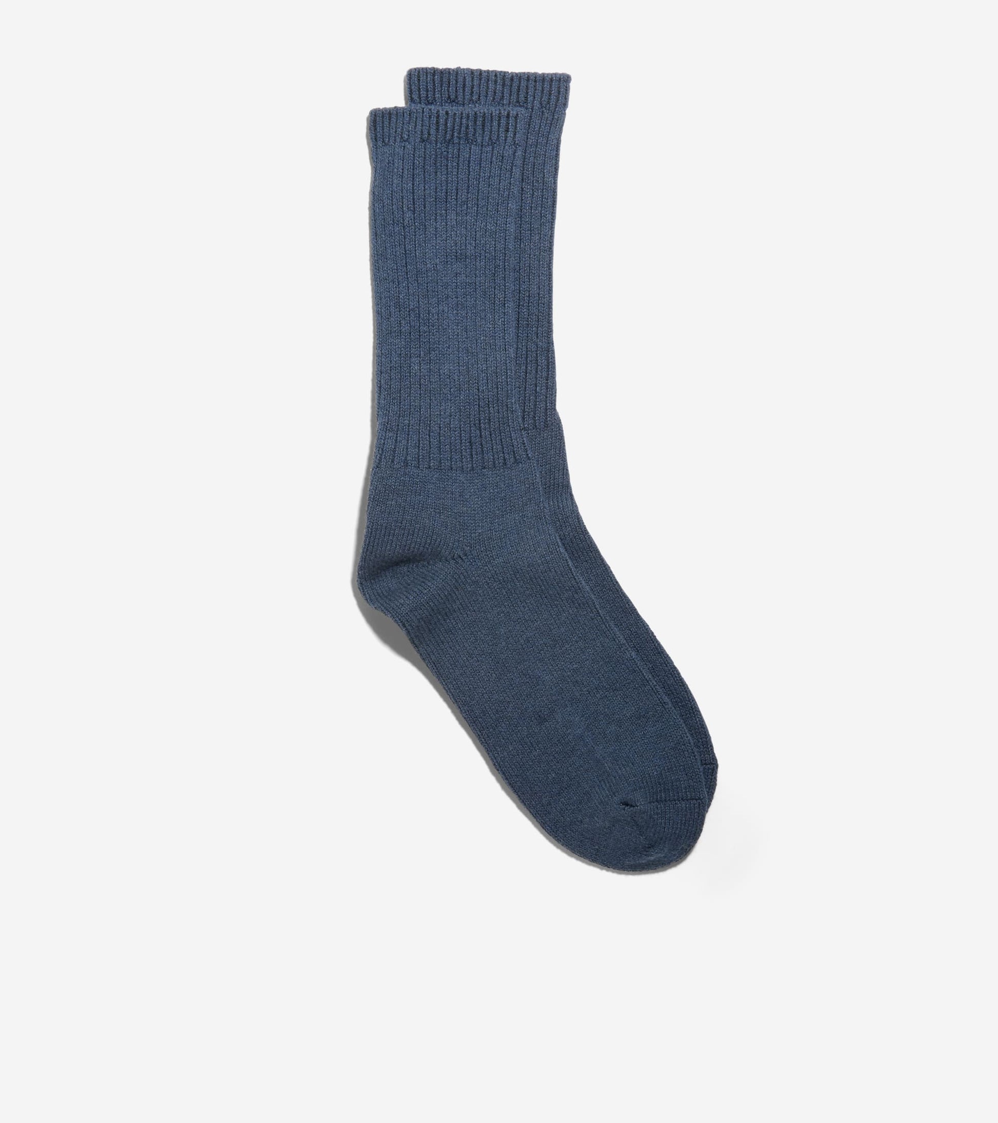Men's Solid Marl Casual Crew Socks in Blue | Cole Haan