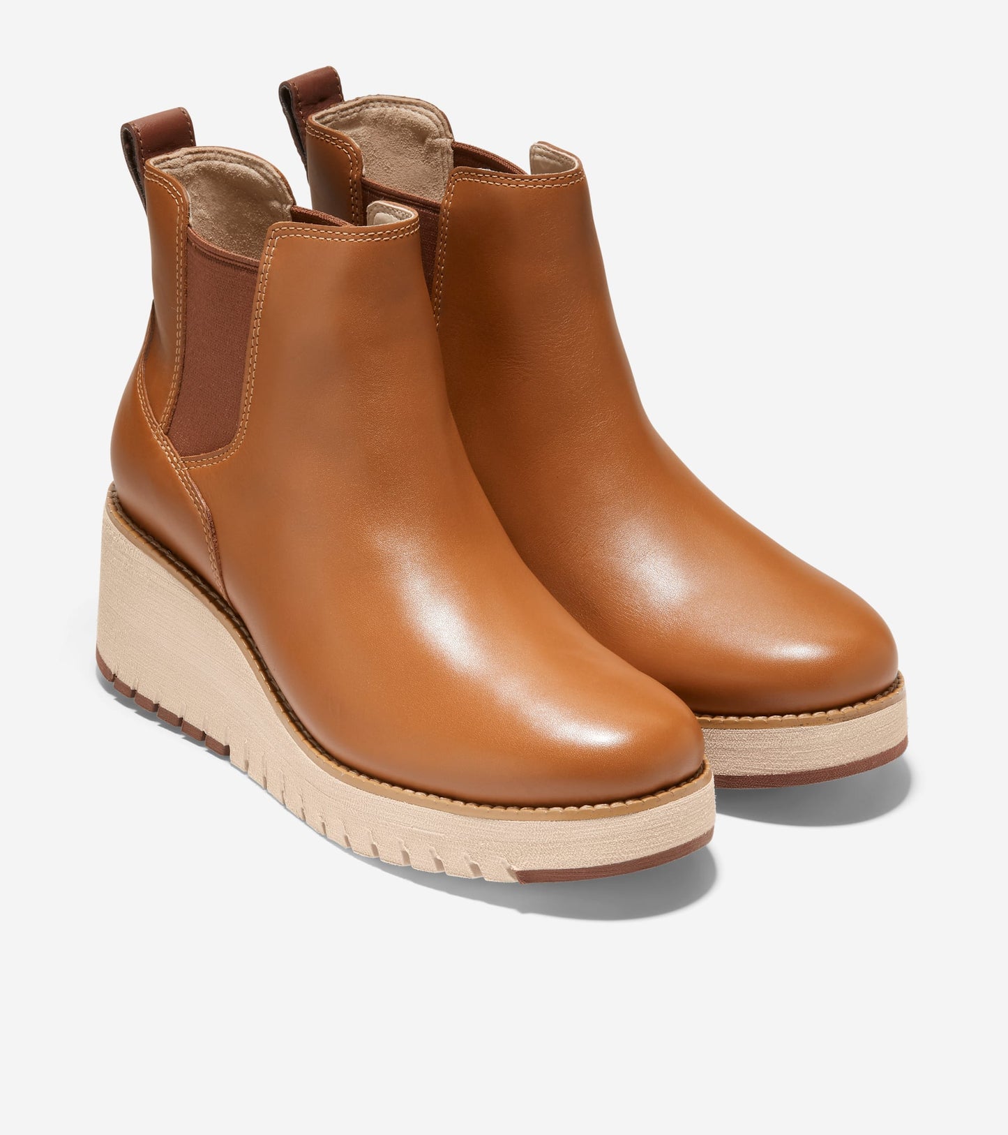 Women's ZERØGRAND City Wedge Waterproof Boots in Brown | Cole Haan