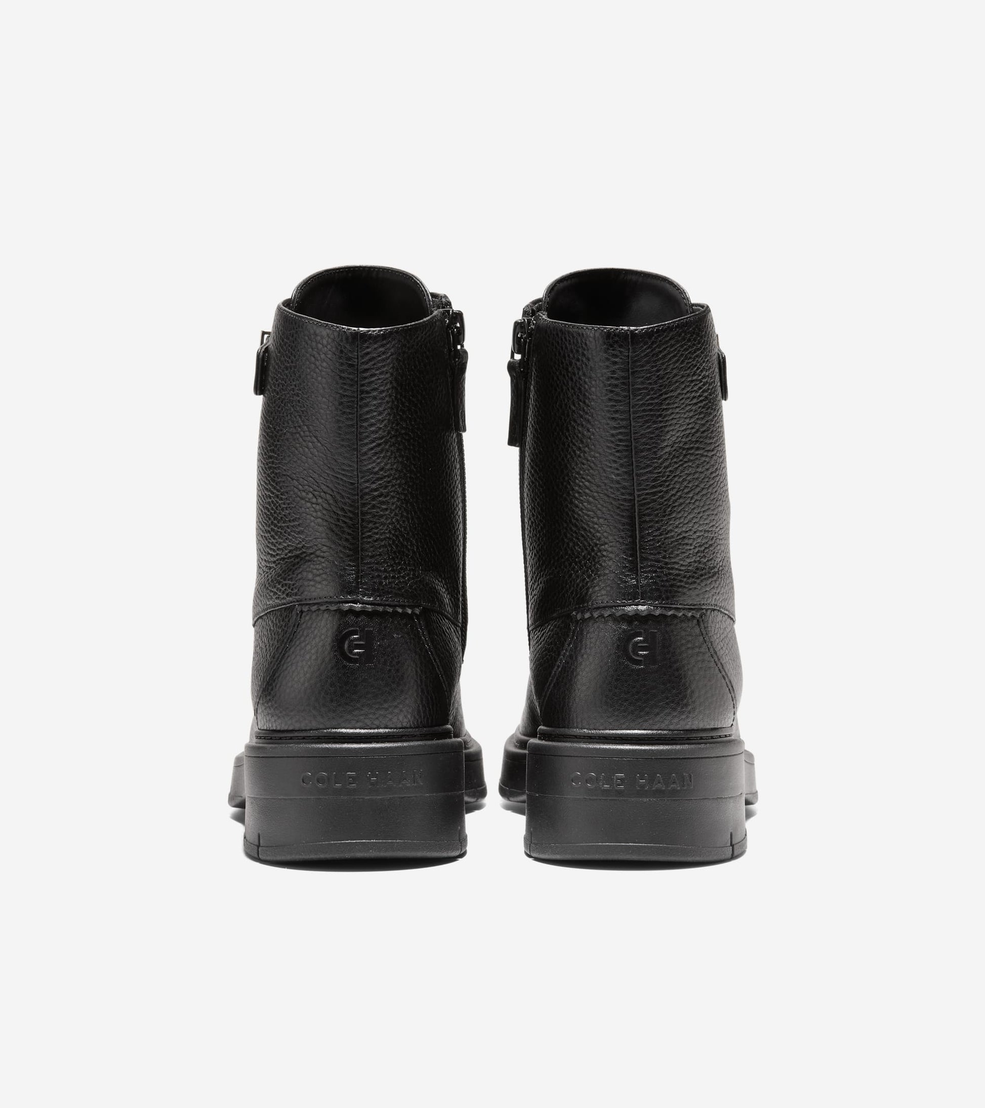 Women's Grand Flex Fenella Buckle Lace-Up Waterproof Booties in Black | Cole Haan