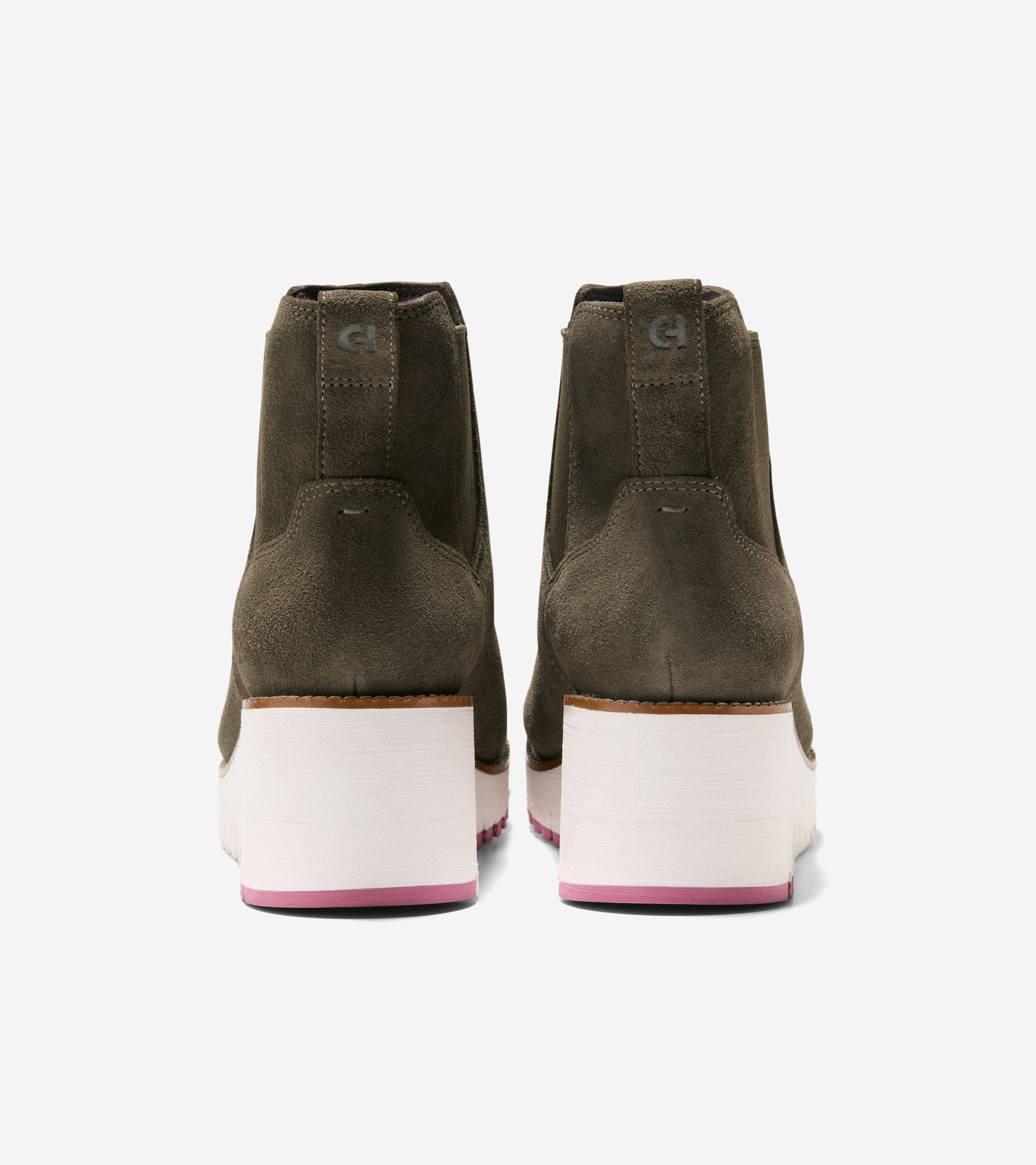 Women's ZERØGRAND City Wedge Waterproof Boots in Green | Cole Haan