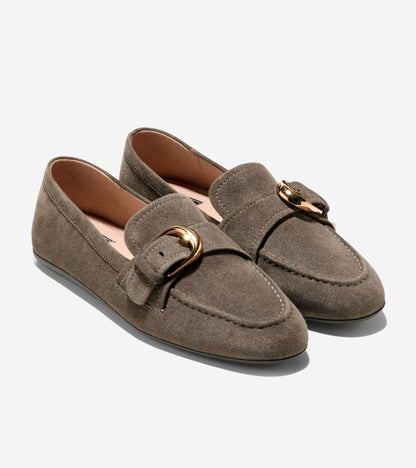 Women's Grand Ambition Alette Buckle Loafers in Green | Cole Haan