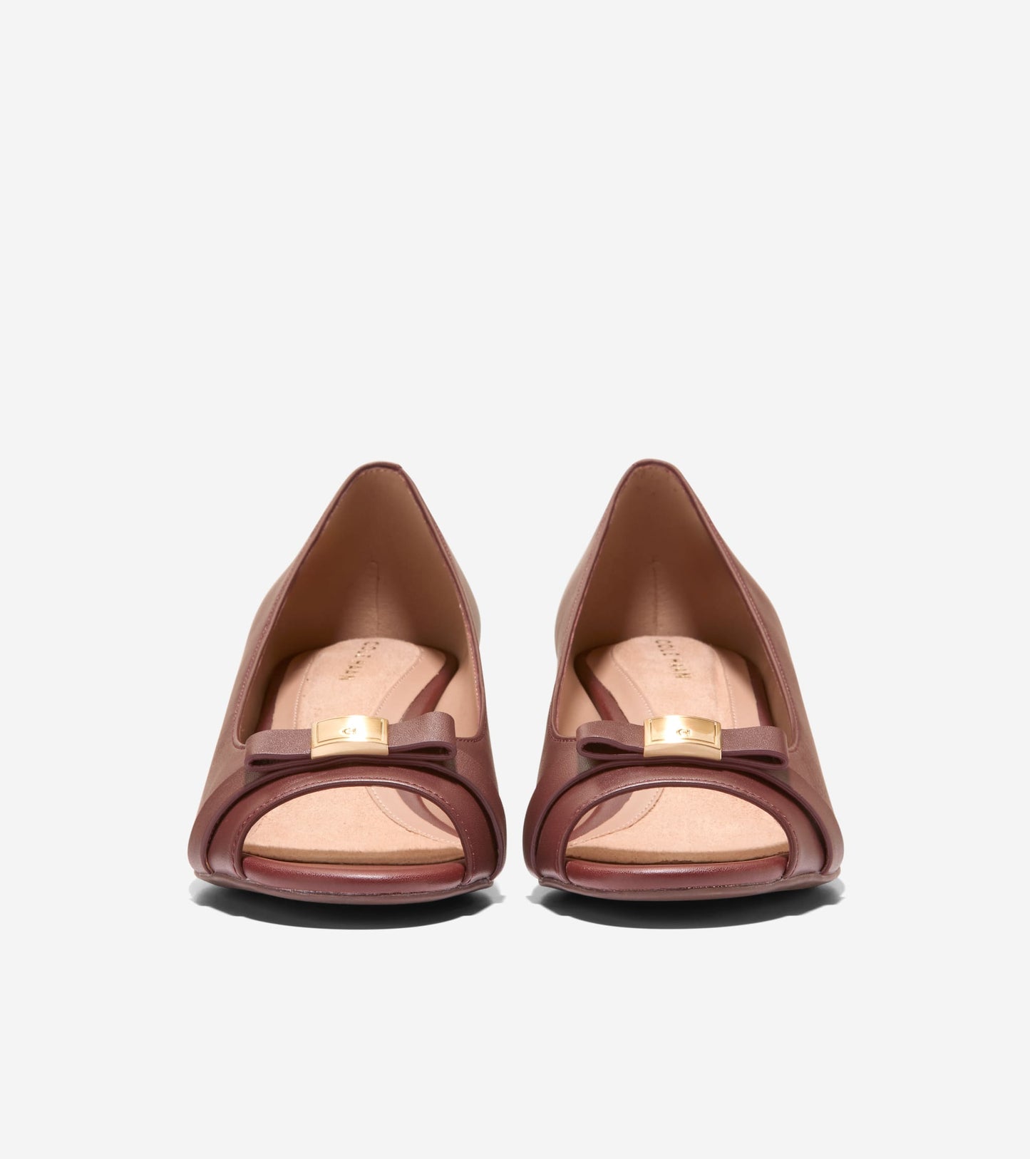 Women's Go-To Malta Peep Toe Bow Wedges in Brown | Cole Haan