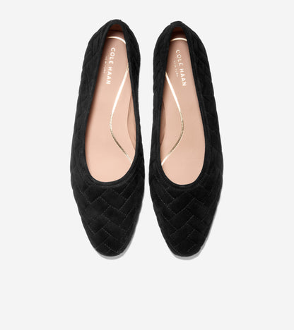 Women's Jasleen Quilted Ballet Flats in Black | Cole Haan