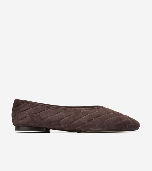 Women's Jasleen Quilted Ballet Flats in Brown | Cole Haan