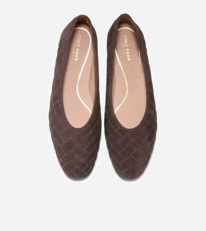 Women's Jasleen Quilted Ballet Flats in Brown | Cole Haan