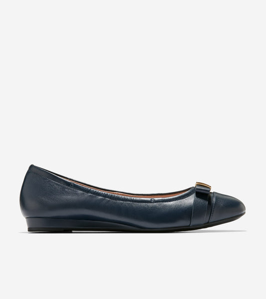 Women's Go-To Tova Bow Ballet Flats in Blue | Cole Haan