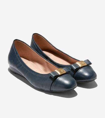Women's Go-To Tova Bow Ballet Flats in Blue | Cole Haan