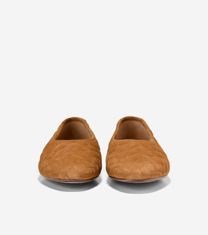 Women's Jasleen Quilted Ballet Flats in Brown | Cole Haan