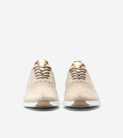 Women's 2.ZERØGRAND Stitchlite™ Wingtip Oxfords in Beige | Cole Haan