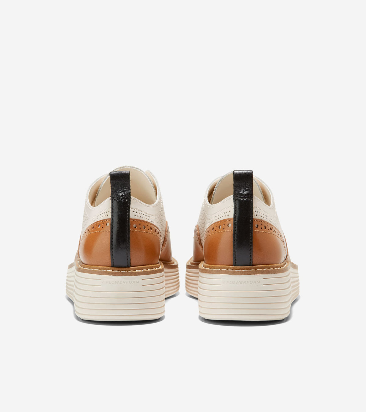 Women's ØriginalGrand Platform Wingtip Oxfords in White, brown | Cole Haan