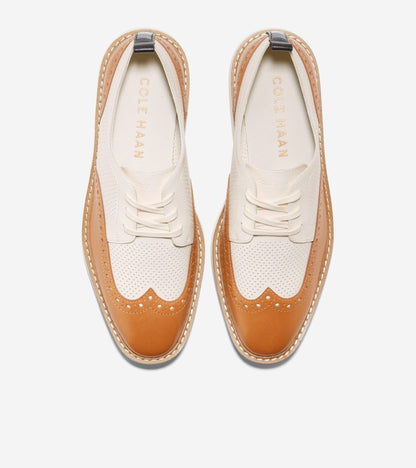 Women's ØriginalGrand Platform Wingtip Oxfords in White, brown | Cole Haan
