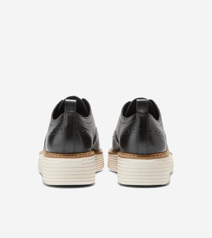 Women's ØriginalGrand Platform Wingtip Oxfords in Black | Cole Haan