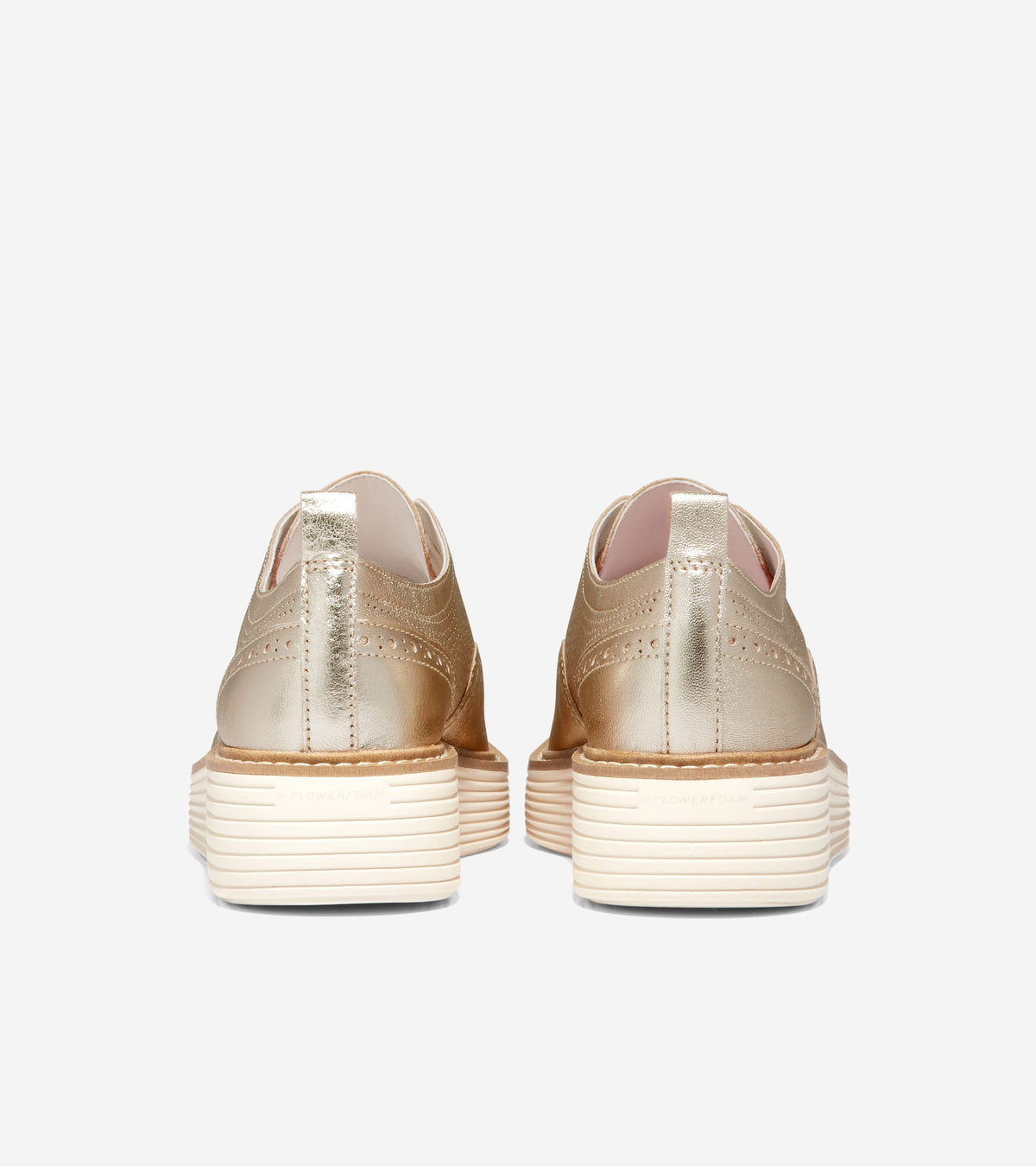 Women's ØriginalGrand Platform Wingtip Oxfords in Gold | Cole Haan