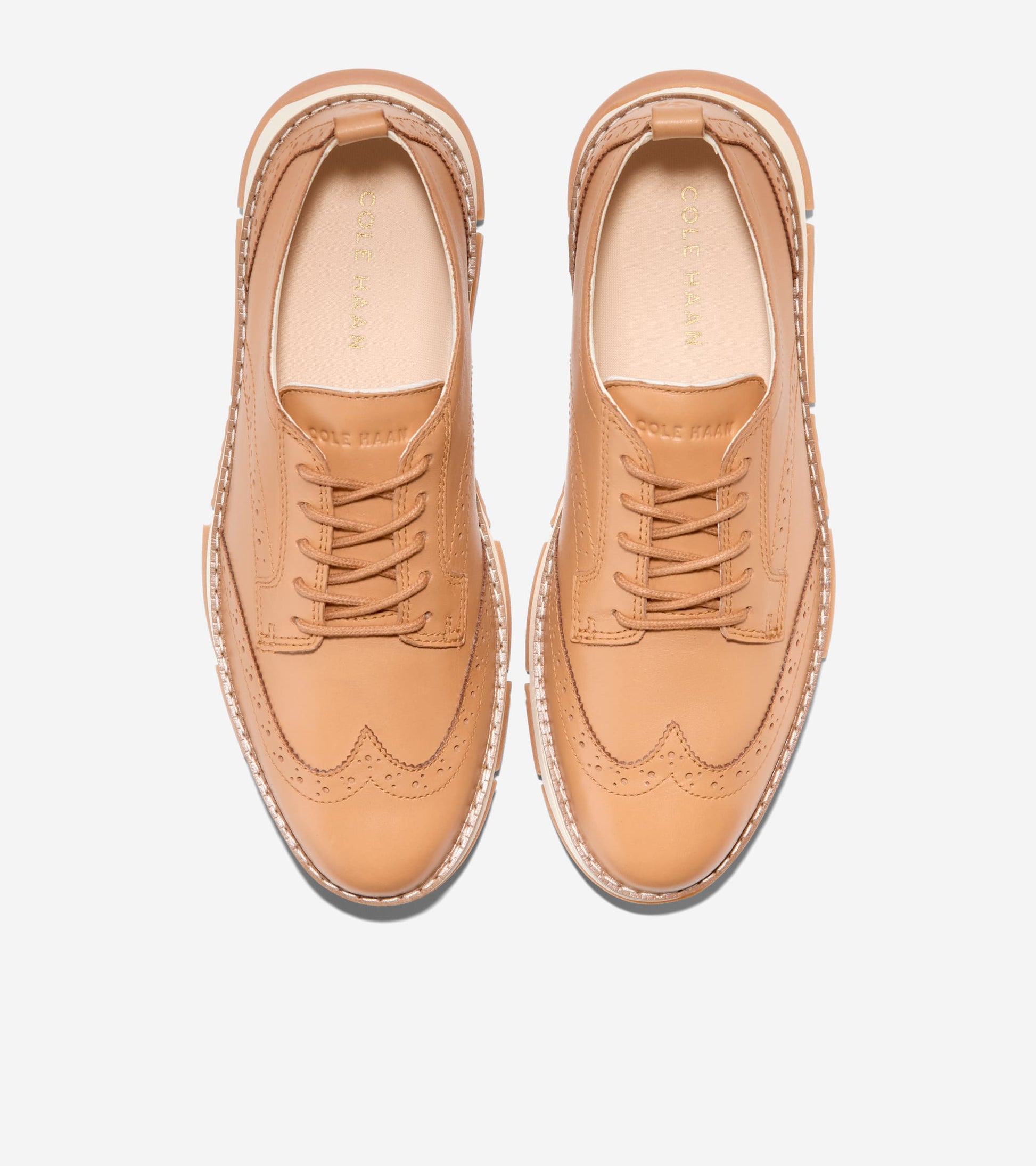 Women's ZERØGRAND Rella Wingtip Oxfords in Brown | Cole Haan