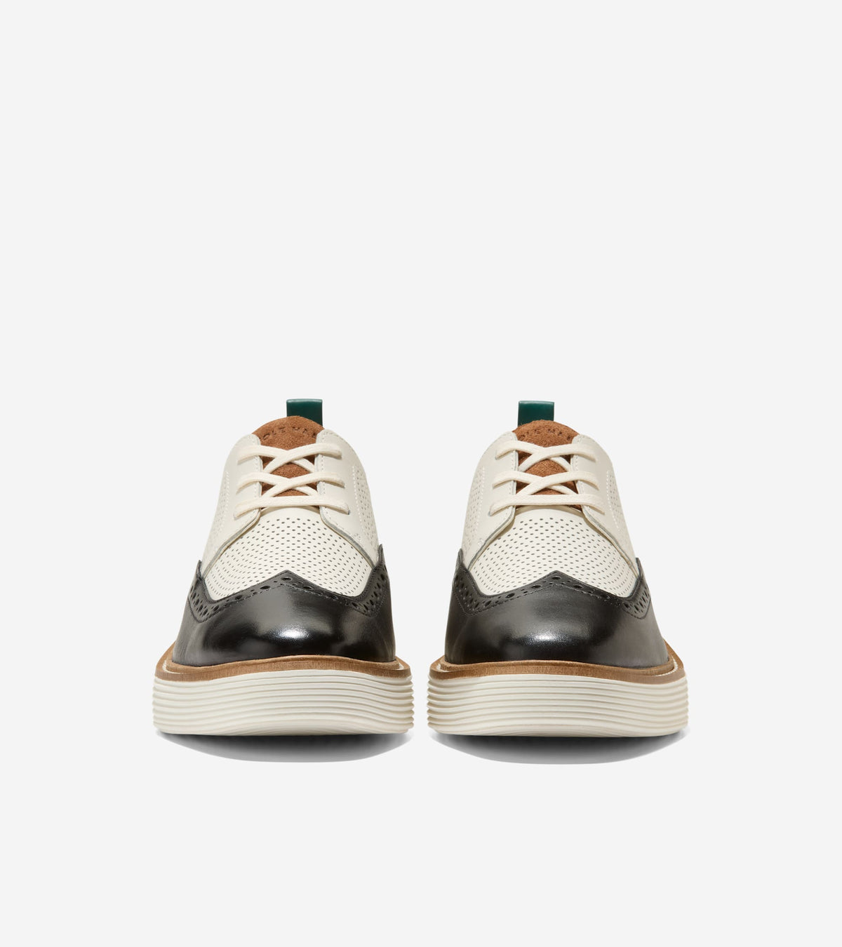 Women's ØriginalGrand Platform Wingtip Oxfords in Black, white | Cole Haan