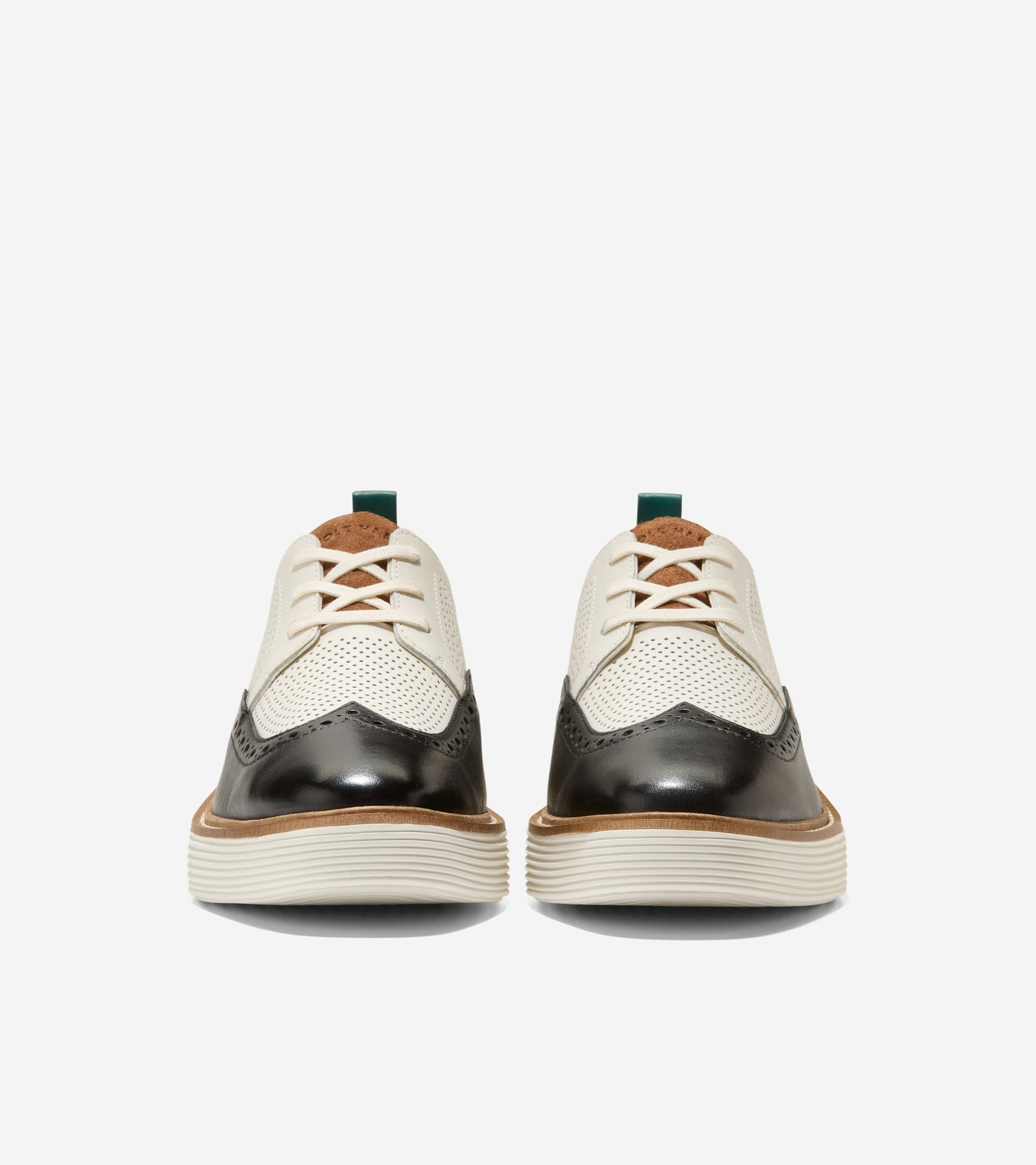 Women's ØriginalGrand Platform Wingtip Oxfords in Black, white | Cole Haan