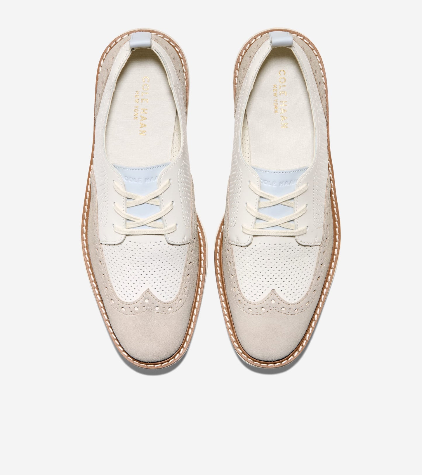 Women's ØriginalGrand Platform Wingtip Oxfords in White | Cole Haan