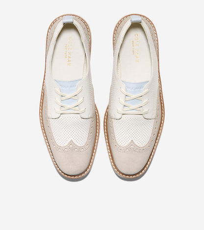 Women's ØriginalGrand Platform Wingtip Oxfords in White | Cole Haan