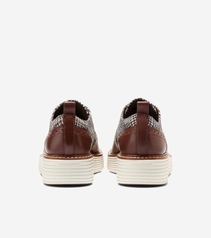Women's ØriginalGrand Platform Wingtip Oxfords in Brown, grey | Cole Haan