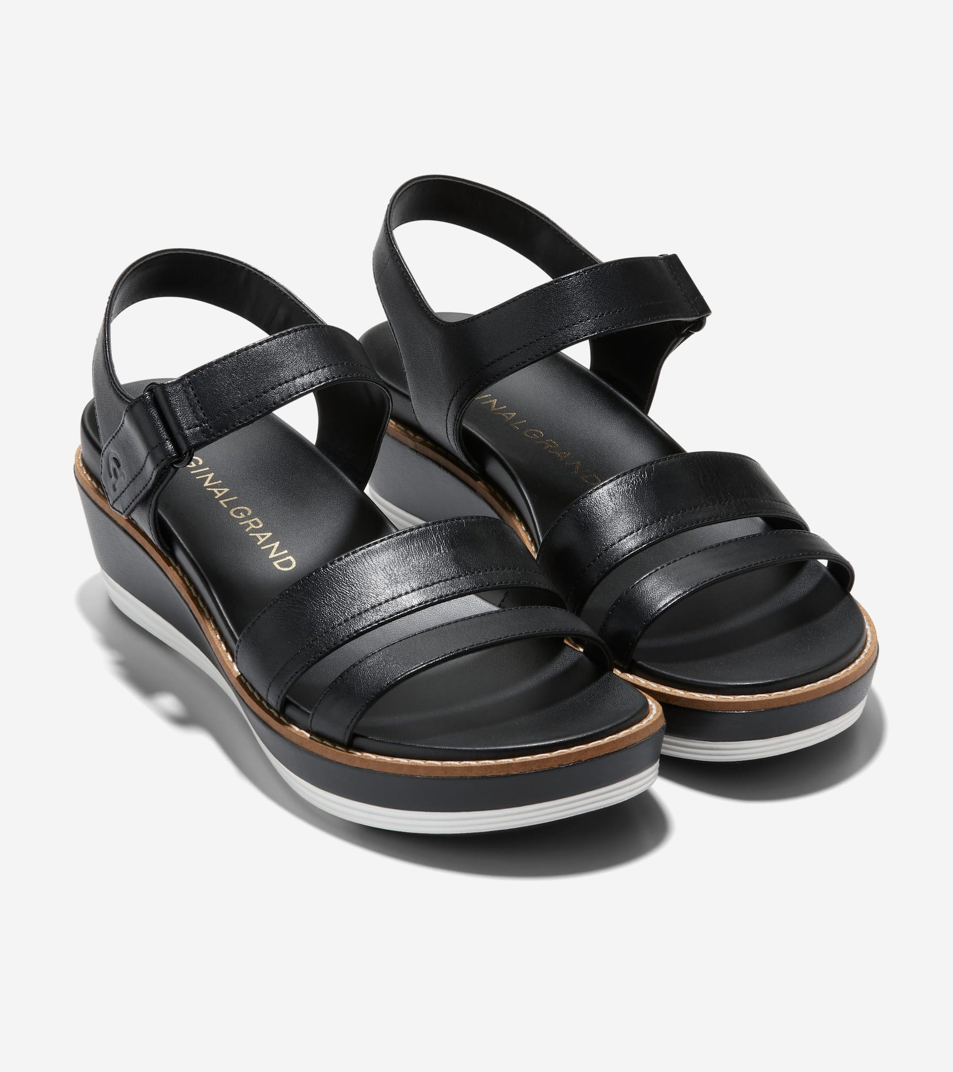 Women's ØriginalGrand Peyton Flatform Sandals in Black | Cole Haan