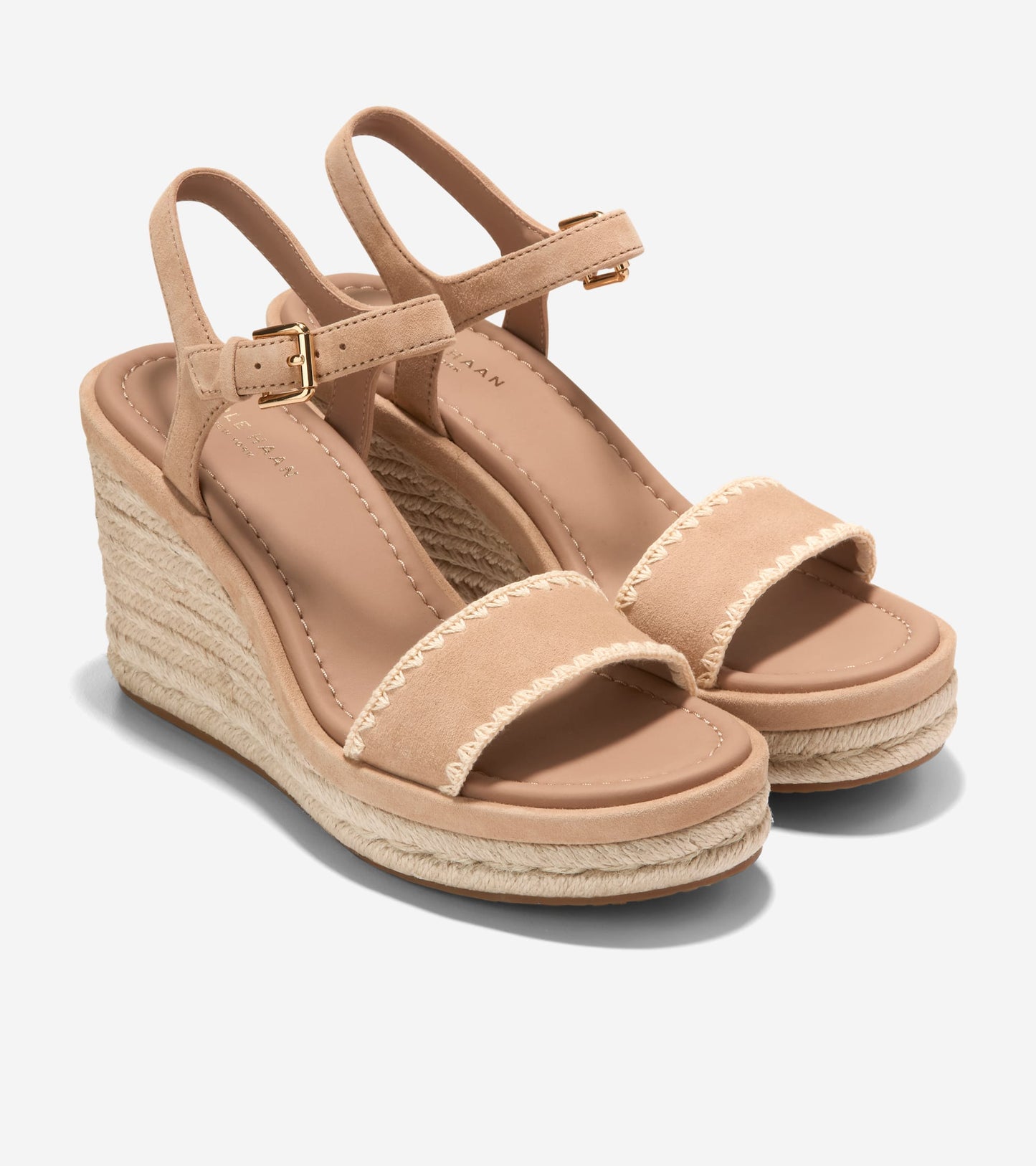Women's Cloudfeel Asbury Espadrille Wedge Sandals in Beige | Cole Haan