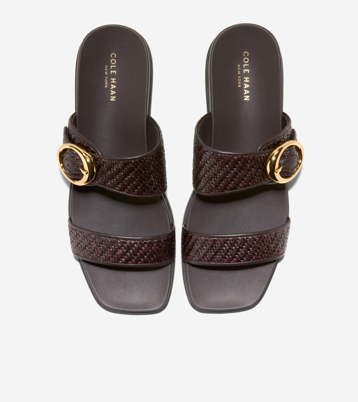 Women's Oaklynn Double Band Footbed Sandals in Brown | Cole Haan