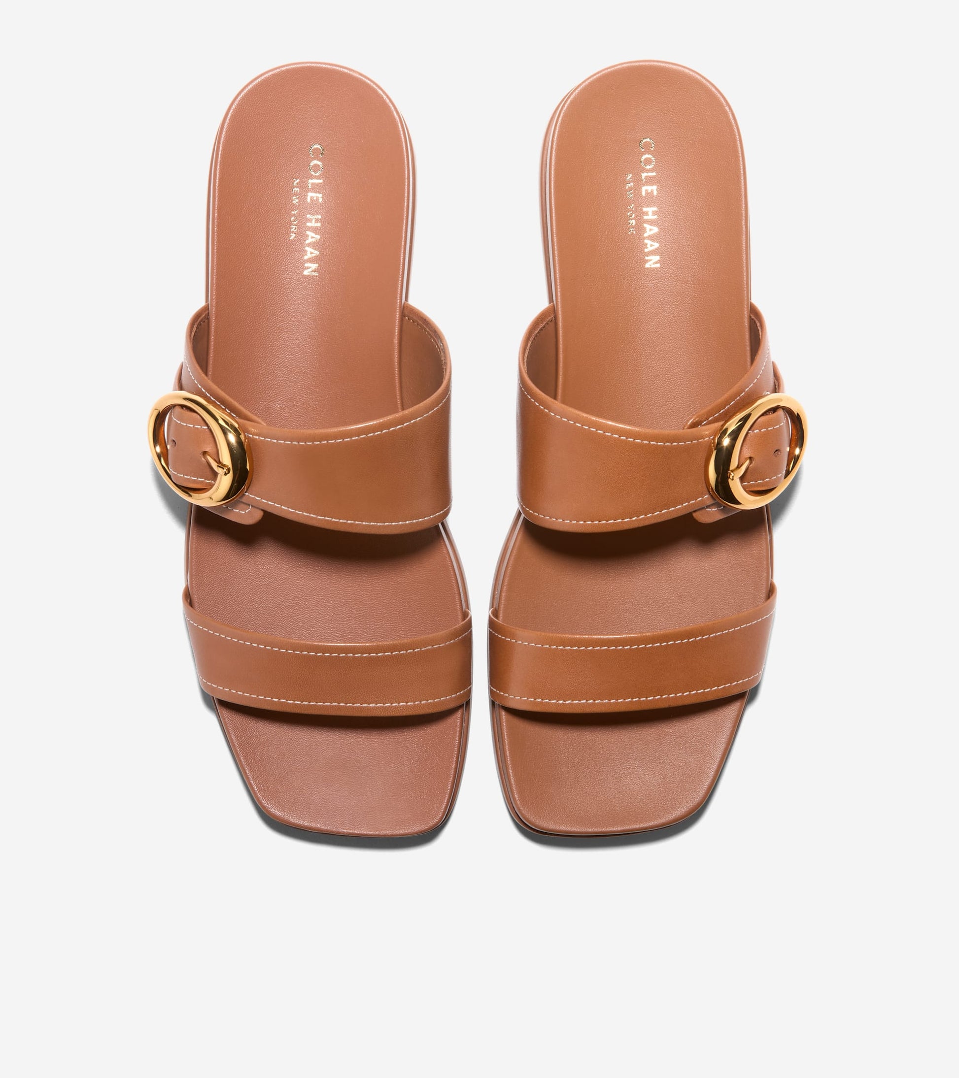 Women's Oaklynn Double Band Footbed Sandals in Brown | Cole Haan