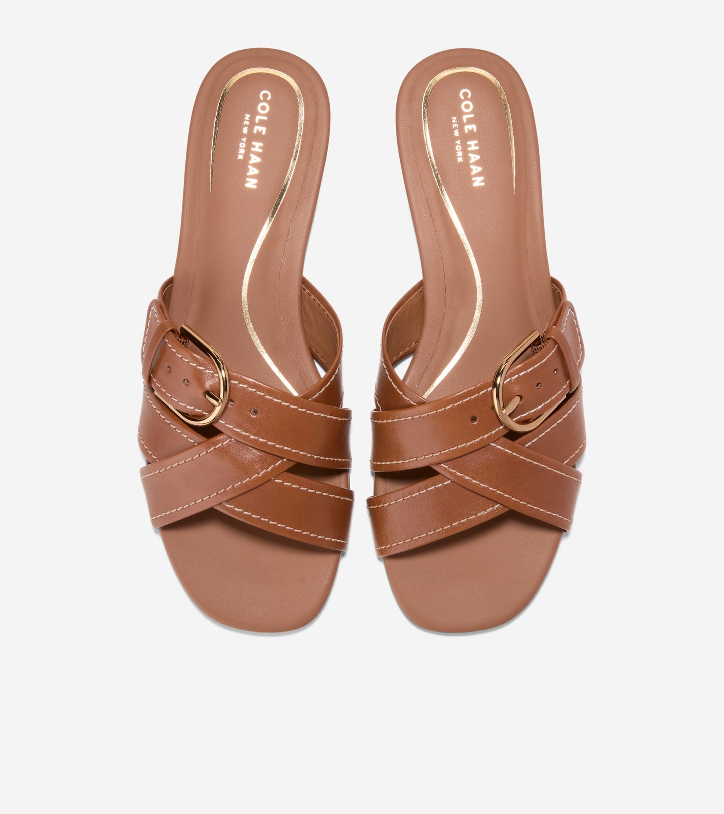 Women's Velma Buckle Slide Sandals in Brown | Cole Haan