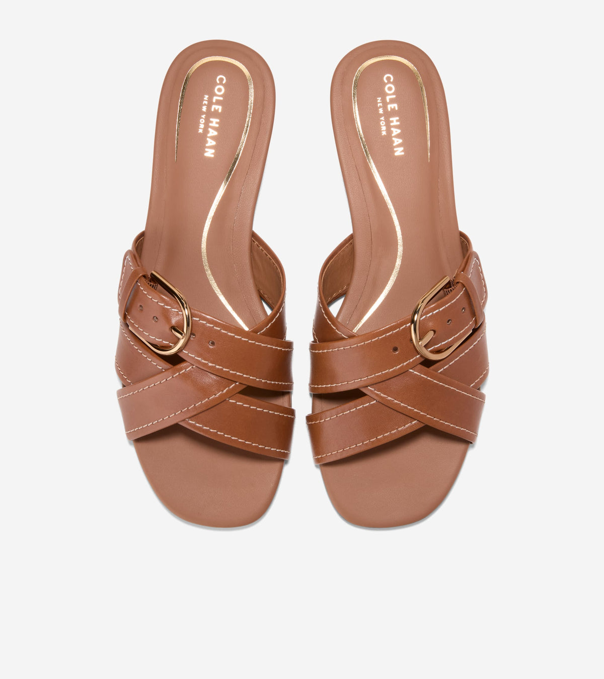 Women's Velma Buckle Slide Sandals in Brown | Cole Haan