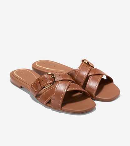 Women's Velma Buckle Slide Sandals in Brown | Cole Haan