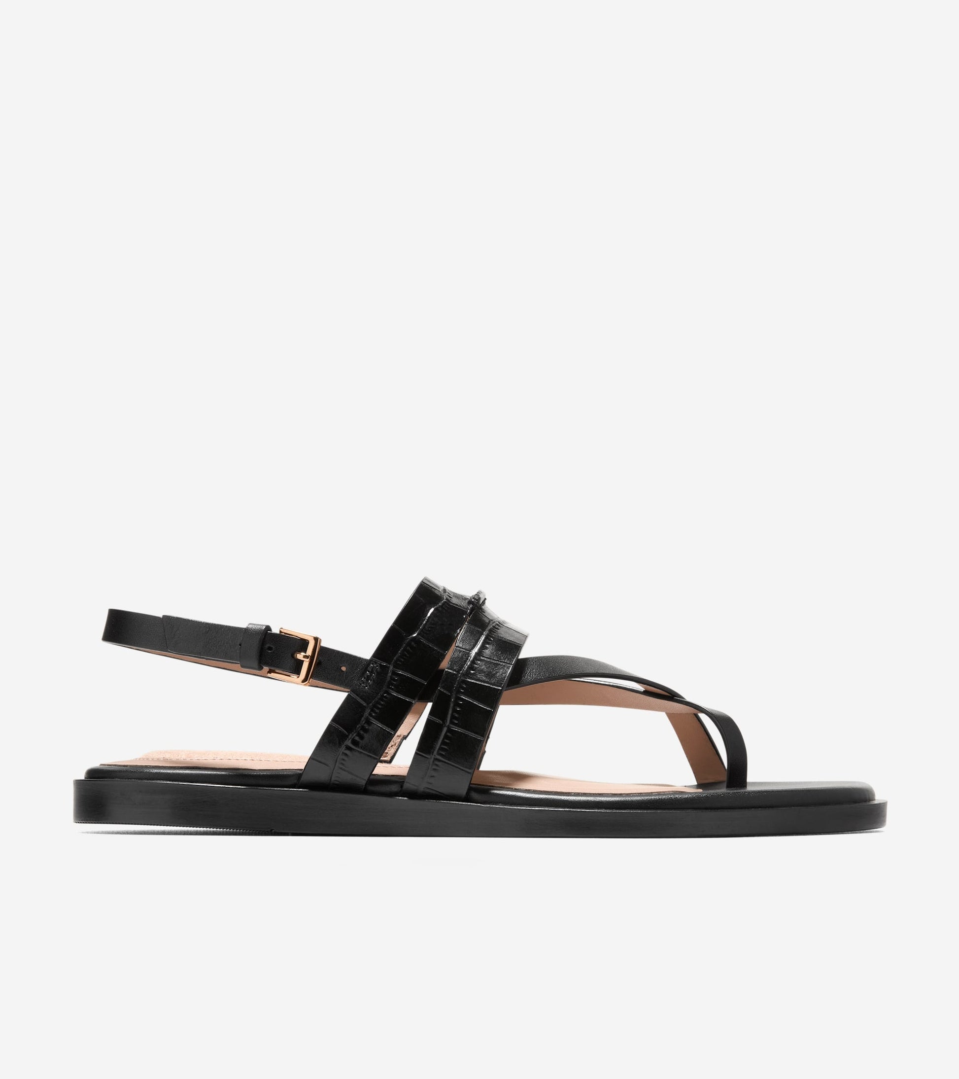 Women's Go-To Estella Flat Thong Sandals in Black | Cole Haan