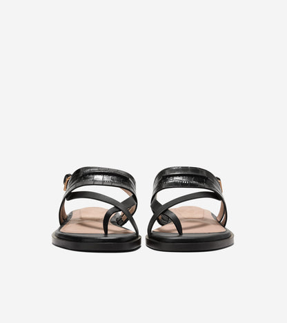 Women's Go-To Estella Flat Thong Sandals in Black | Cole Haan