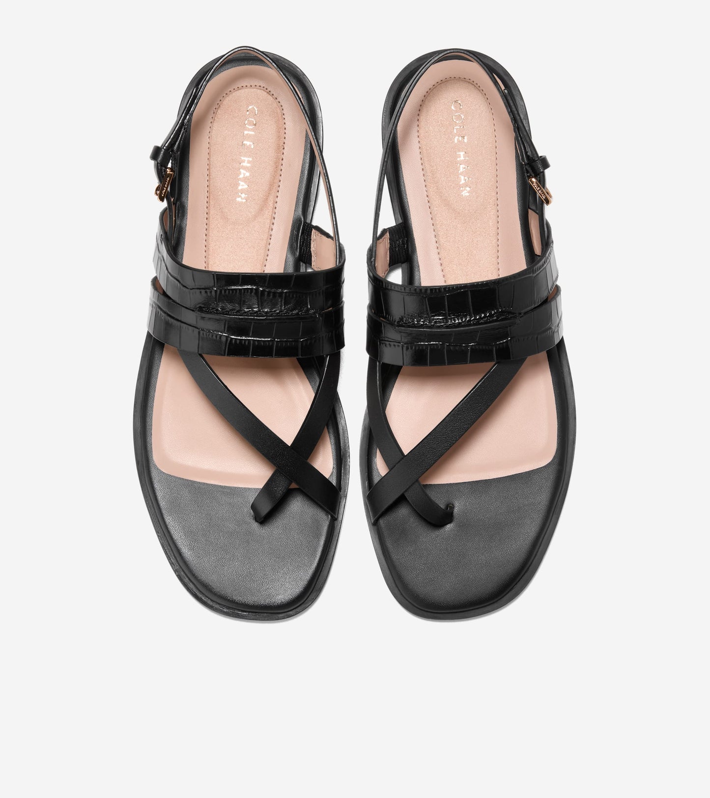 Women's Go-To Estella Flat Thong Sandals in Black | Cole Haan