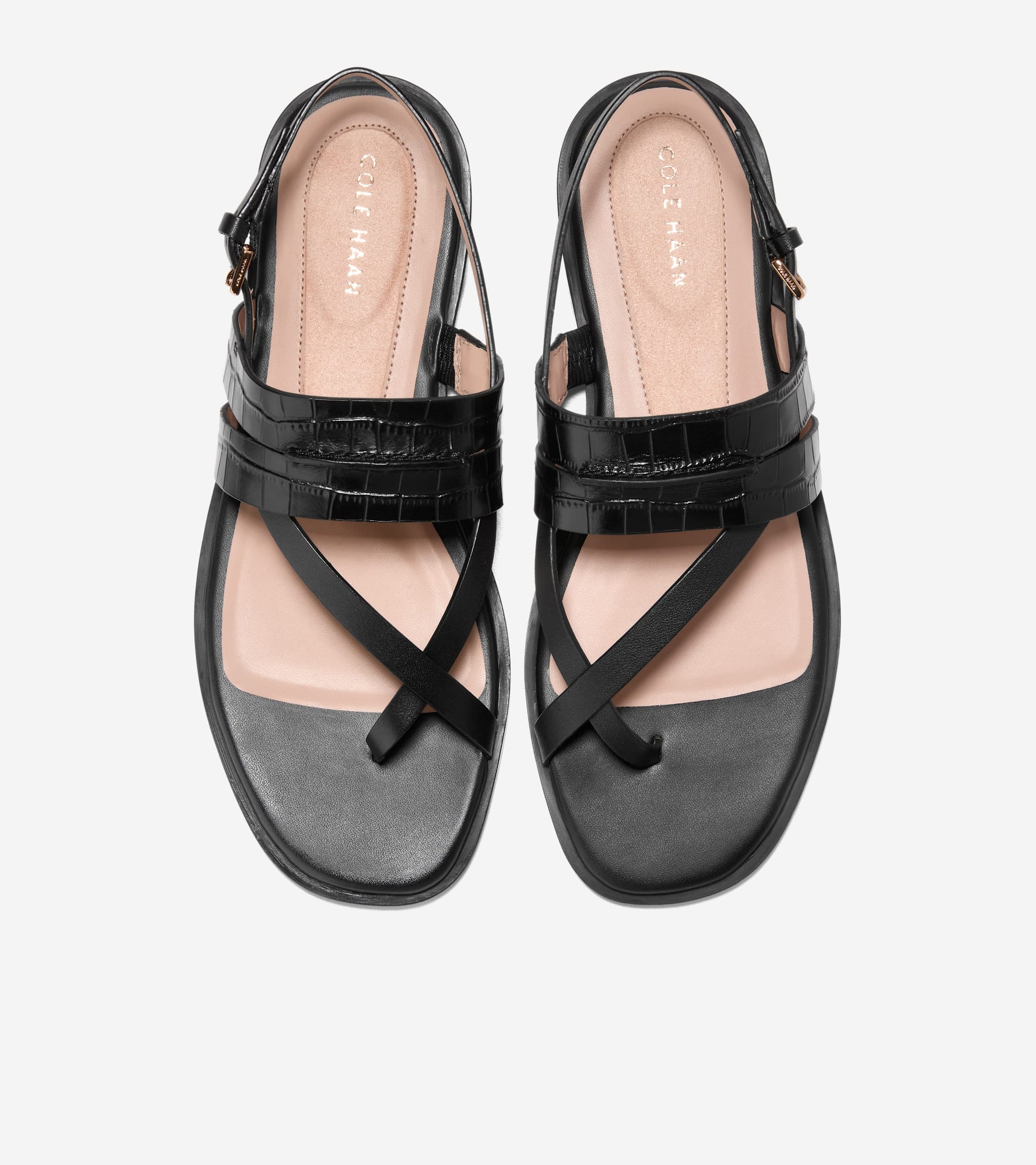 Women's Go-To Estella Flat Thong Sandals in Black | Cole Haan