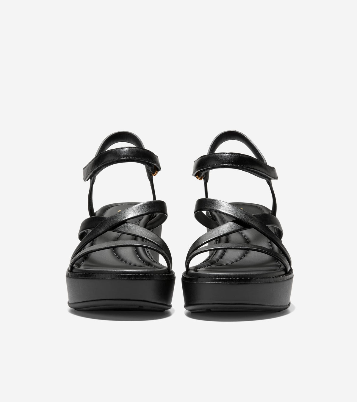 Women's Grand Ambition Azzura Strappy Wedge Sandal in Black | Cole Haan