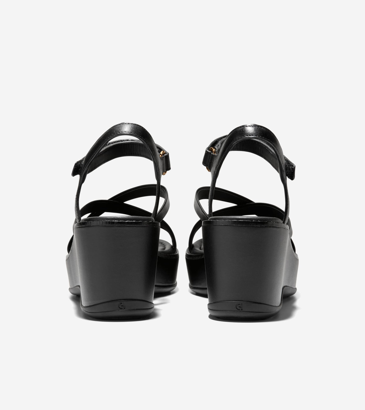 Women's Grand Ambition Azzura Strappy Wedge Sandal in Black | Cole Haan