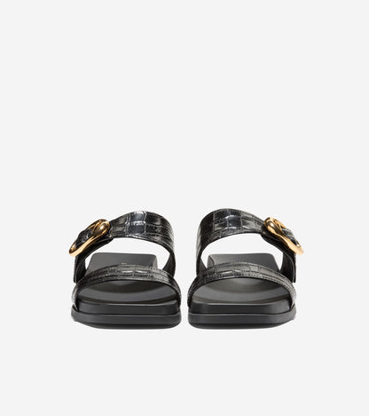 Women's Oaklynn Double Band Footbed Sandals in Black | Cole Haan