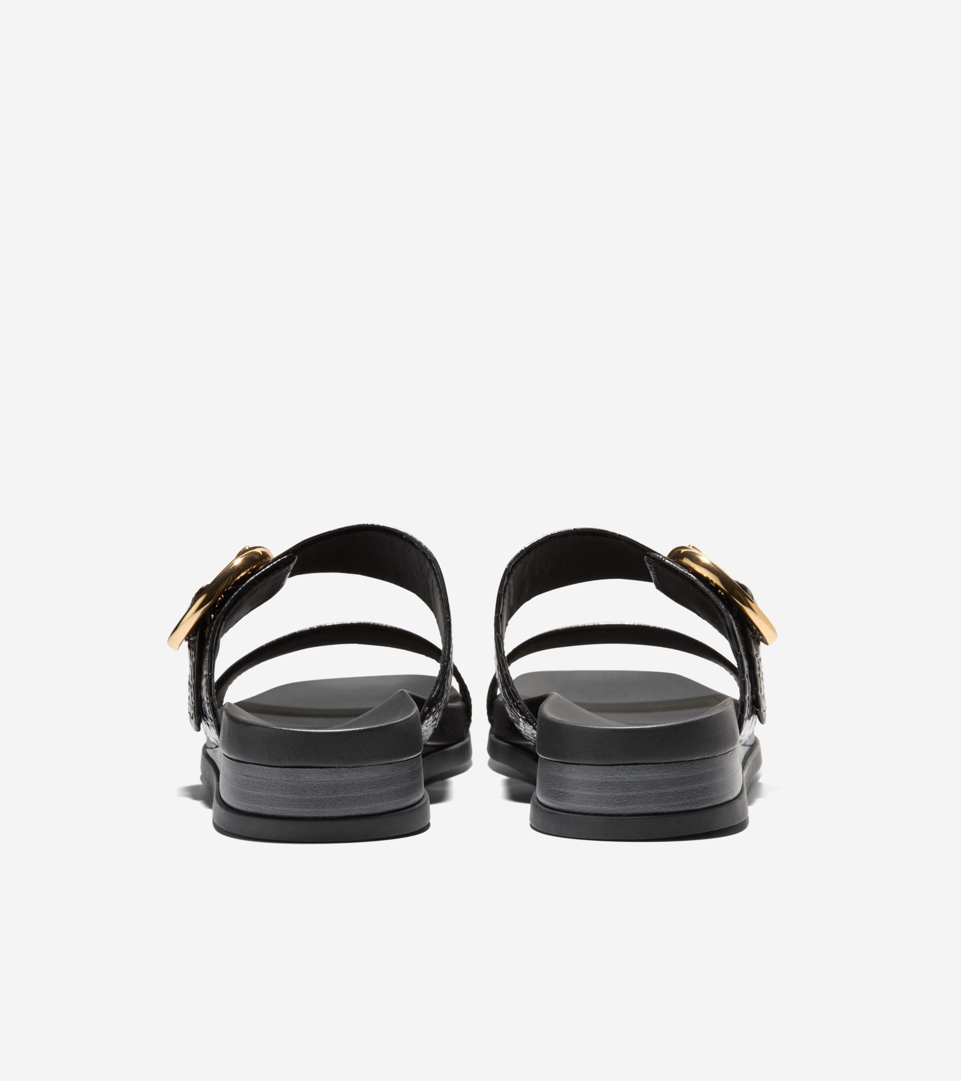 Women's Oaklynn Double Band Footbed Sandals in Black | Cole Haan