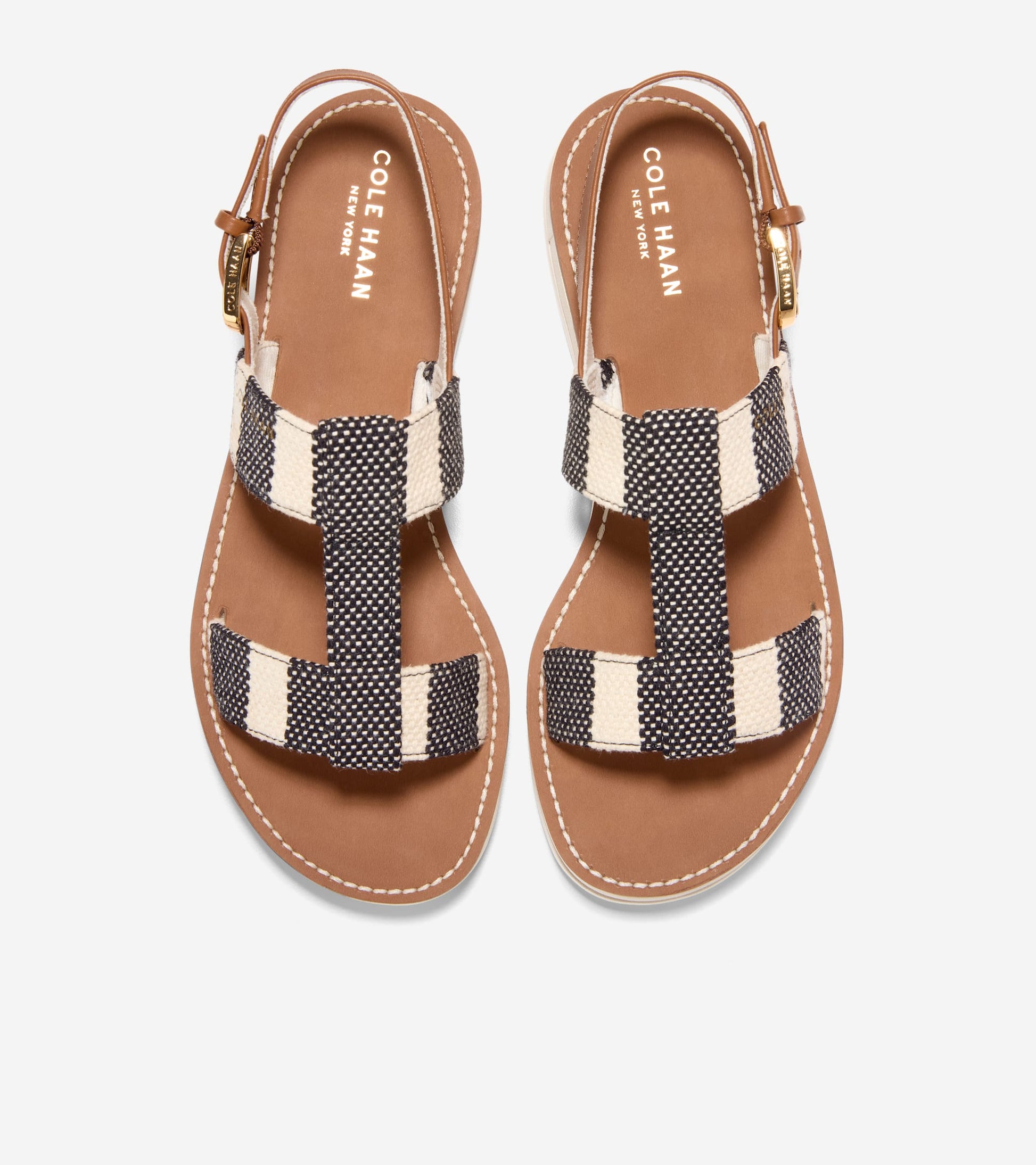 Women's Pinch Long-Weekender Sandals in Black, beige | Cole Haan