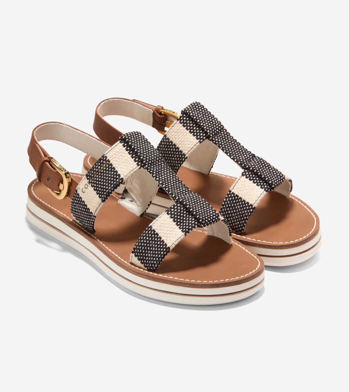 Women's Pinch Long-Weekender Sandals in Black, beige | Cole Haan