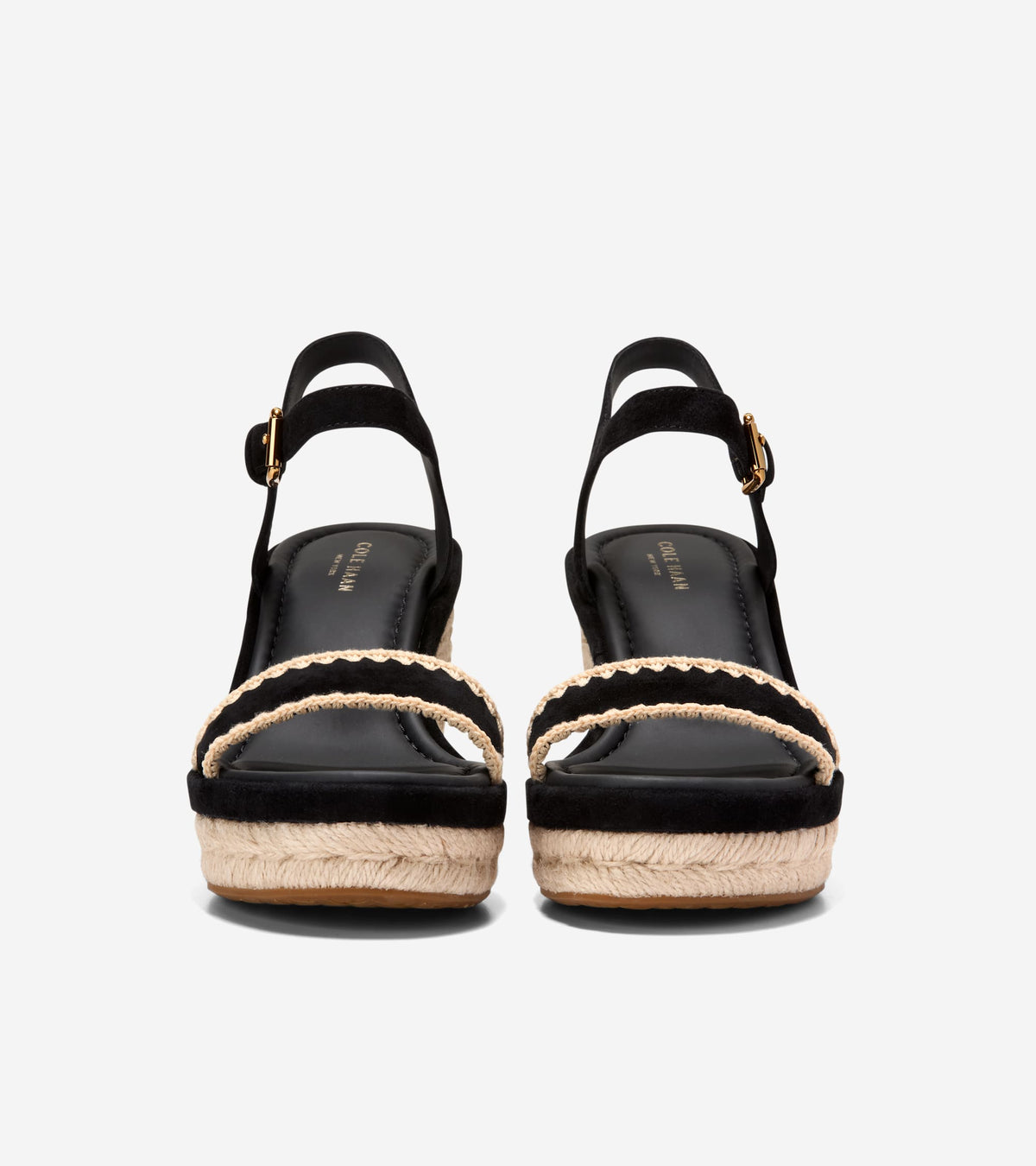 Women's Cloudfeel Asbury Espadrille Wedge Sandals in Black | Cole Haan