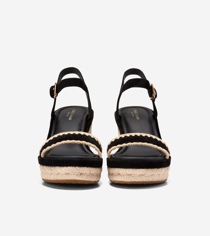 Women's Cloudfeel Asbury Espadrille Wedge Sandals in Black | Cole Haan