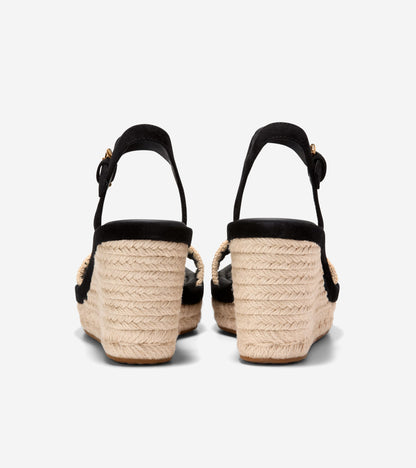 Women's Cloudfeel Asbury Espadrille Wedge Sandals in Black | Cole Haan