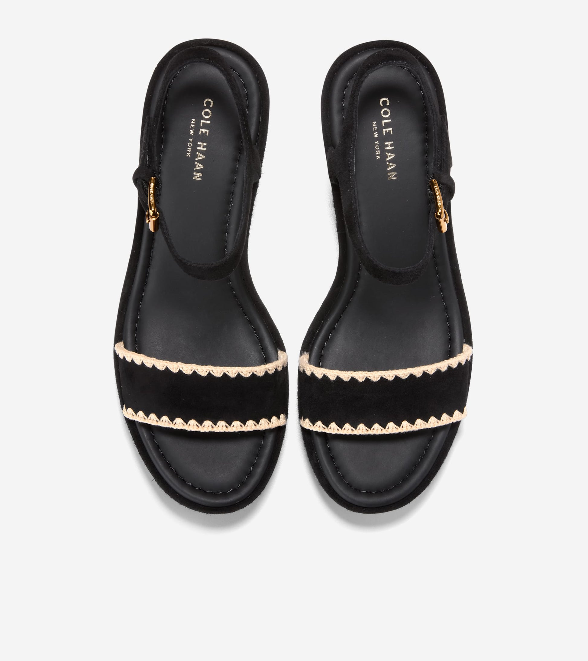 Women's Cloudfeel Asbury Espadrille Wedge Sandals in Black | Cole Haan