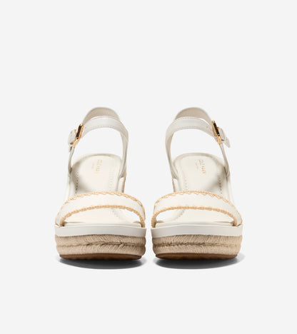 Women's Cloudfeel Asbury Espadrille Wedge Sandals in White | Cole Haan